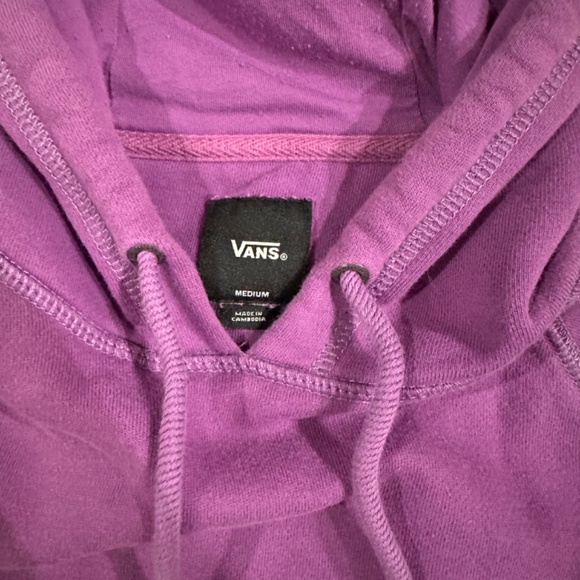 Purple Vans sweatshirt with checkered sleeves - Picture 2 of 3